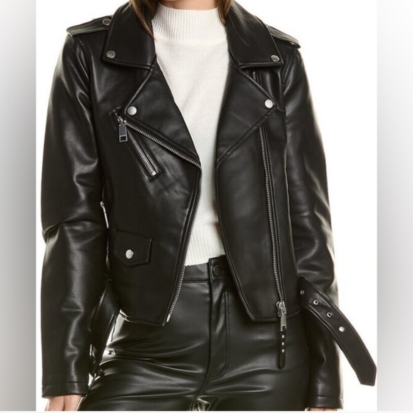 Rebecca Minkoff black leather moto jacket - Picture 2 of 14